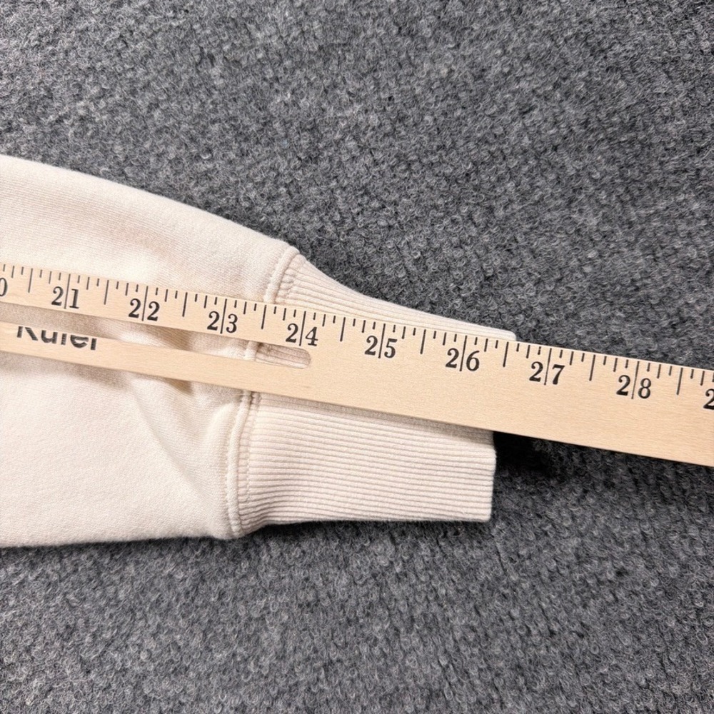 Lauren Ralph Lauren Black Label Sweatshirt Womens Medium Cream Crest Oversize - Picture 9 of 10